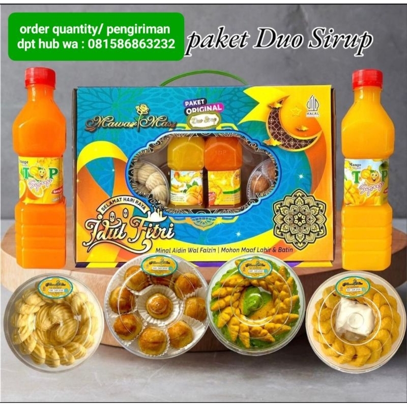 

paket kue kering dan duo syrup / parsel lebaran kue kering / hampers lebaran murah