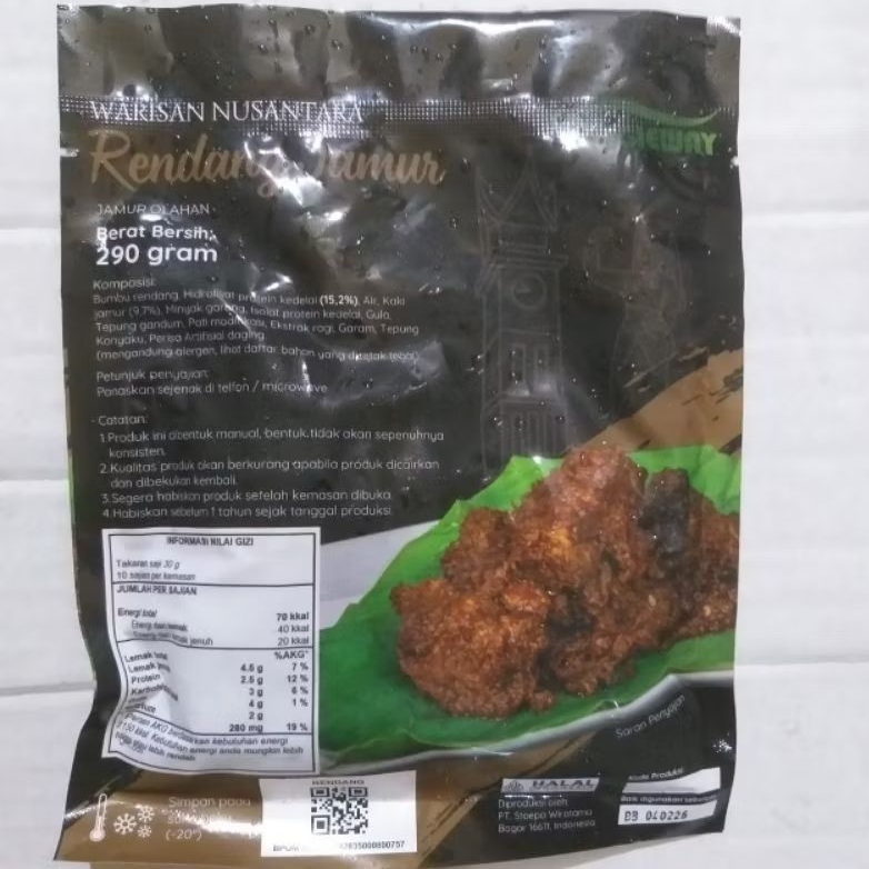 

Veggie way rendang jamur vegetarian 290 gram