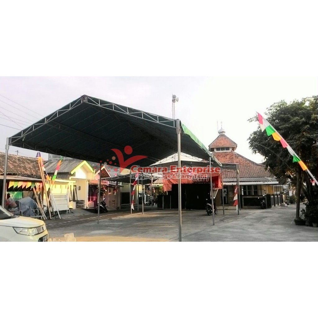 Jual rangka tenda dan terpal ukuran 8m x 10m