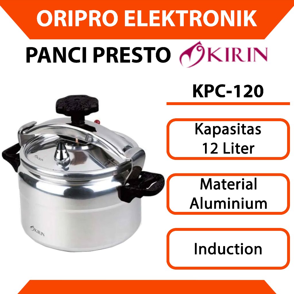 Panci Presto 12 Liter Kirin Aluminium KPC-120