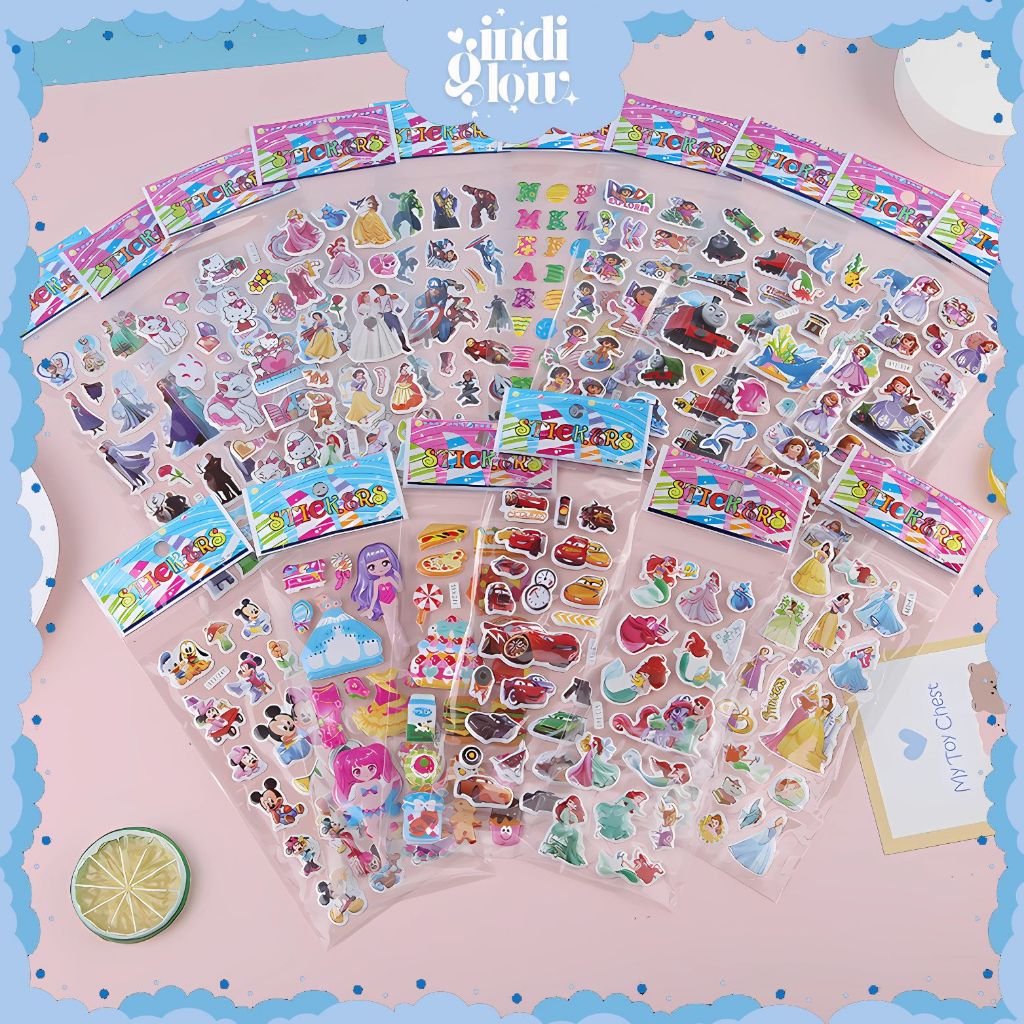 

IG Stiker Timbul Mainan Random Stiker Tempel Sticker Karakter Lucu Warna-Warni Stiker Mainan Anak