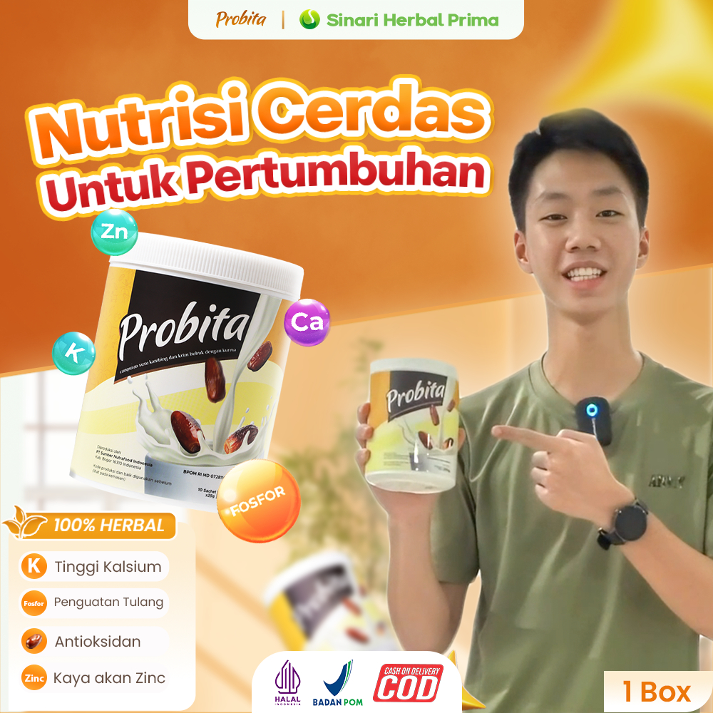 

Probita - Susu Kurma untuk Tambah Tinggi Badan Remaja dan Dewasa Kaya Vitamin serta Mineral