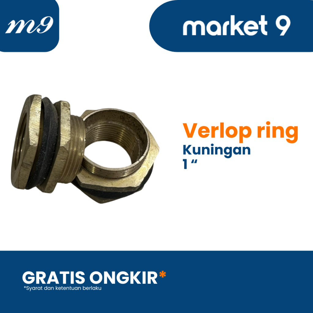Mur Toren Kuningan / Mur Tandon 1 Inch / Verlop Toren 1 Inch
