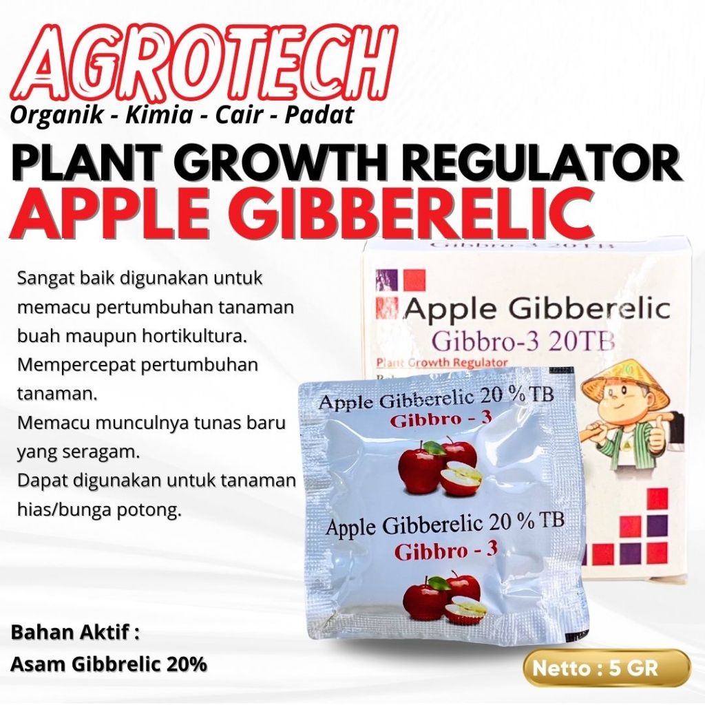 APPLE GIBBERELIC 20TB ZPT Tablet Kombinasi Auxin Dan Gibberelin Tanaman