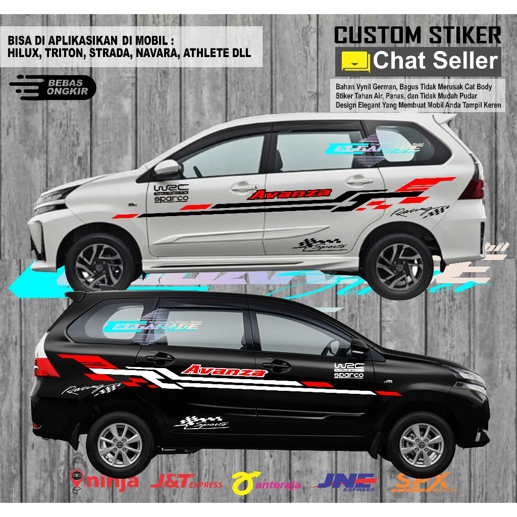Sticker mobil avanza sticker lis terlaris mobil toyota avanza stiker mobil avanza minimalist