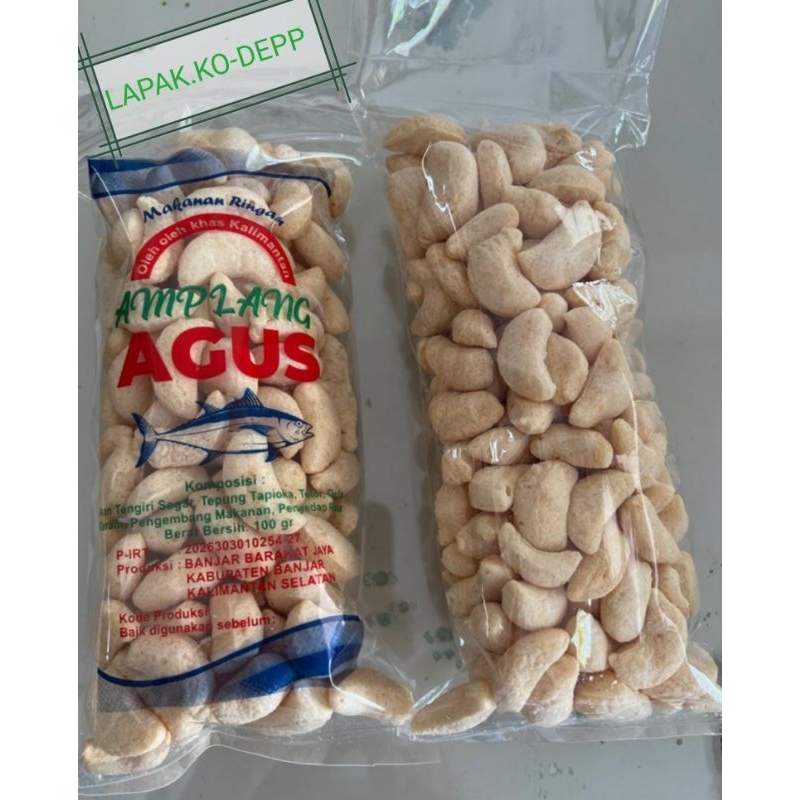 

KERUPUK AMPLANG KHAS BANJAR/KERUPUK KUKU MACAN MERK AGUS (HASANNAH) 100 GRAM