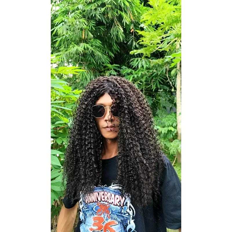 Wig gimbal panjang wig kribo panjang