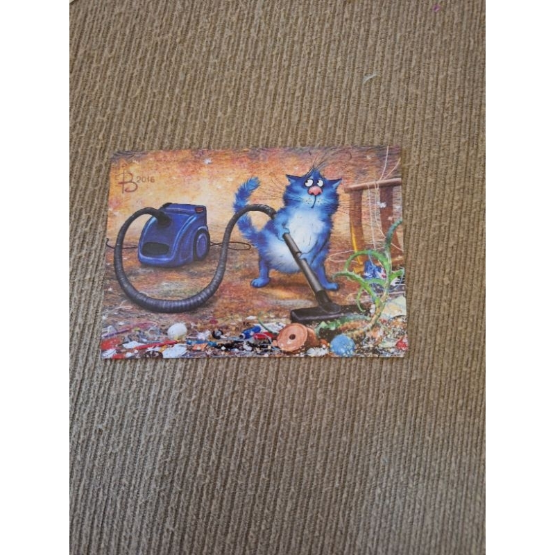 

kartu pos kucing bluecat/bluecat postcard