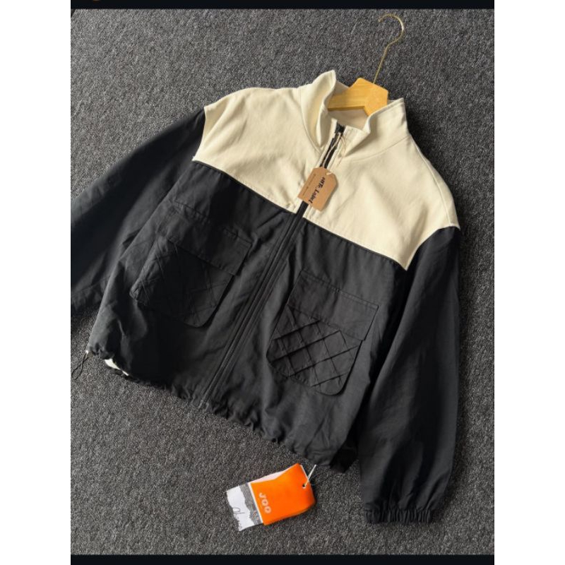 jacket double pocket grid/jacket wanita Korea style/jacket wanita kekinian