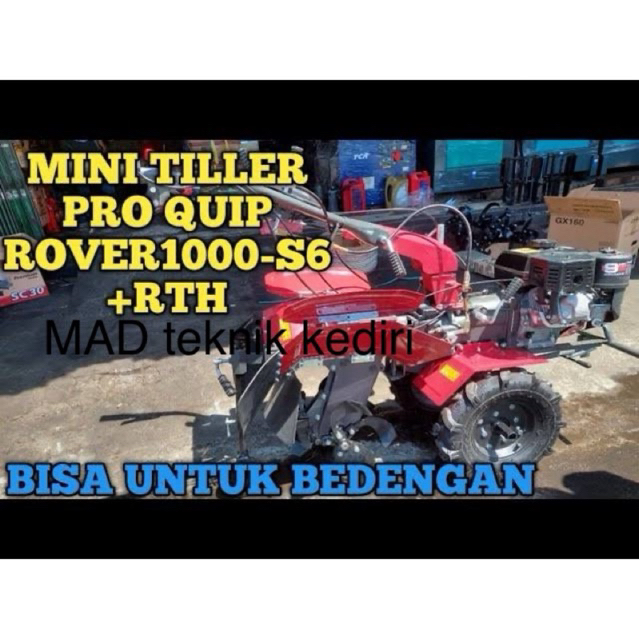 Mesin Bajak Cultivator RTH Proquip APEX1000-S6 +RTH komplit set untuk membuat bedengan atau parit GU