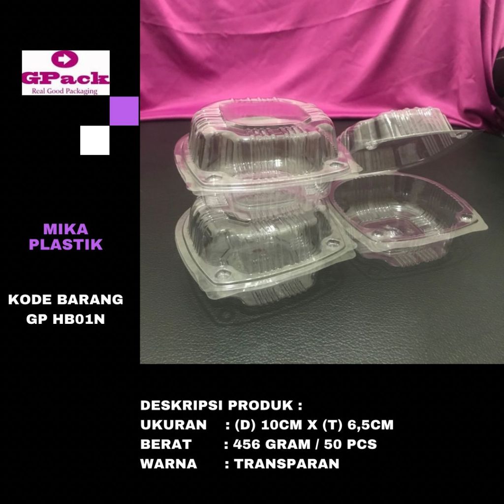 MIKA BURGER PLASTIK TEBAL / MIKA HAMBURGER PLASTIK / MIKA PLASTIK TEBAL (GP-HB01N)