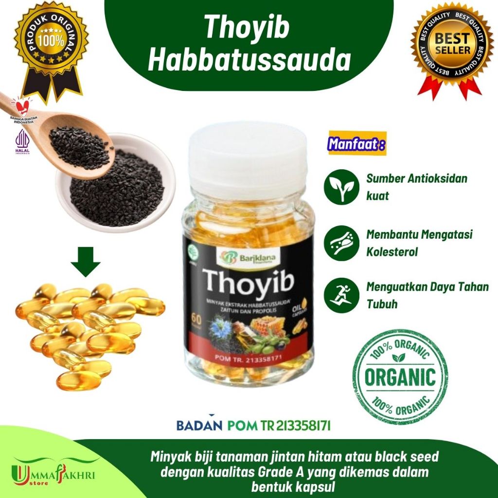 

Thoyib Habbatussauda Kapsul Jinten Hitam Bariklana