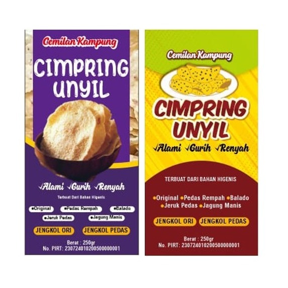 

Stiker Printing Vynil White (Cemilan Kampung)