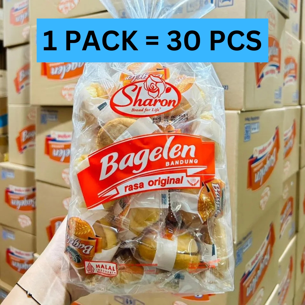 

(1 PAK ISI 30 PCS) Sharon Bagelen Snack Mentega Isi 30 Pcs per 1 Pak Sharon Bakery Original Mentega Praktis Enak