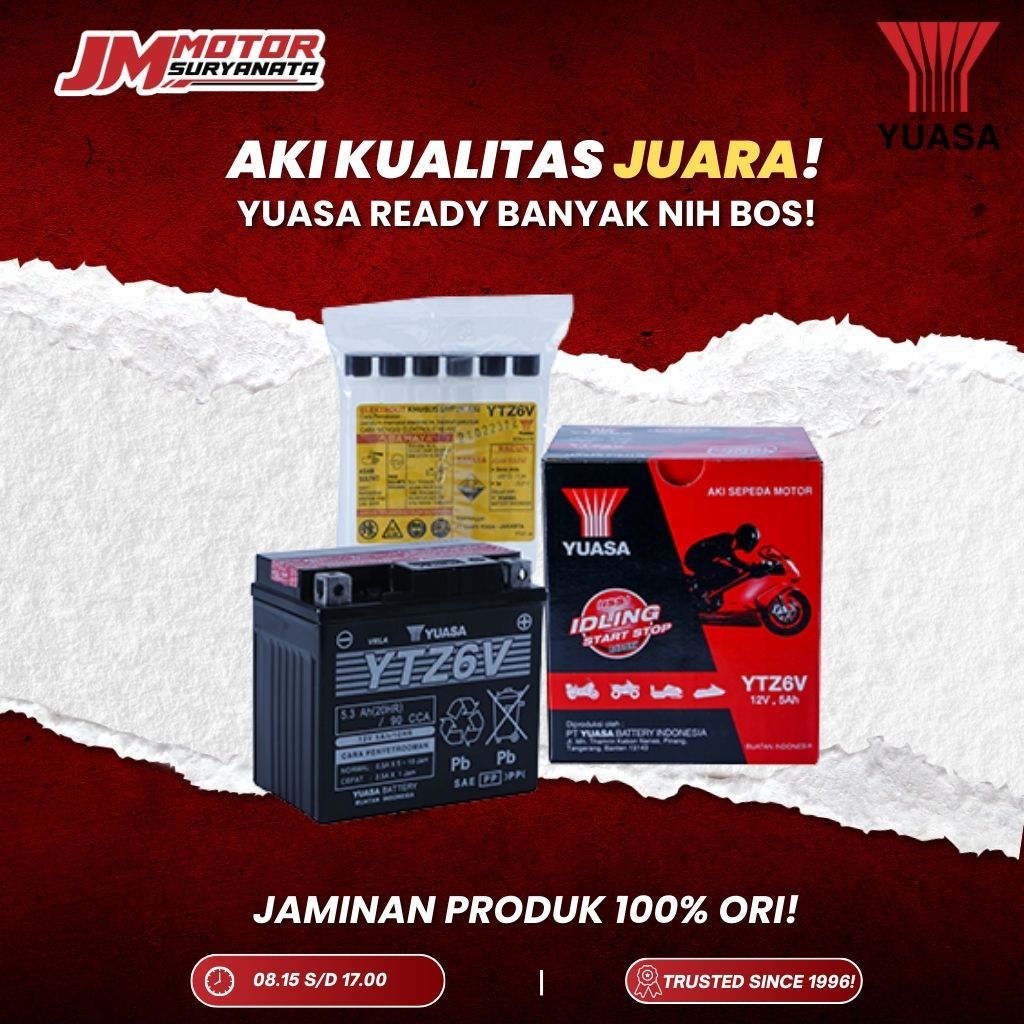 YUASA AKI YTZ6V 12V 5Ah AKI KERING