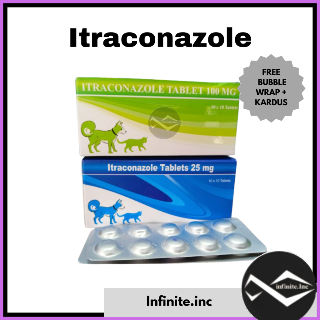 PROMO Itraconazole Obat Jamur untuk Anjing dan Kucing (HARGA Per BLISTER/ 10 Tablet)