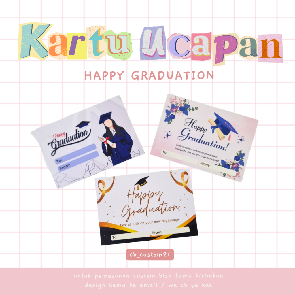 Kartu Ucapan Graduation / greeting Card Graduation / Greeting Card Kelulusan / Kartu Wisuda / Kartu 