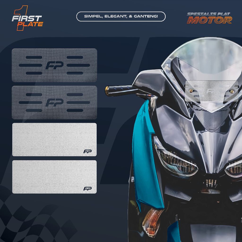 First Plate Frameless Motor Plate Holder | Dudukan Plat Nomor Motor Frameless Motor | Tempat Plat No