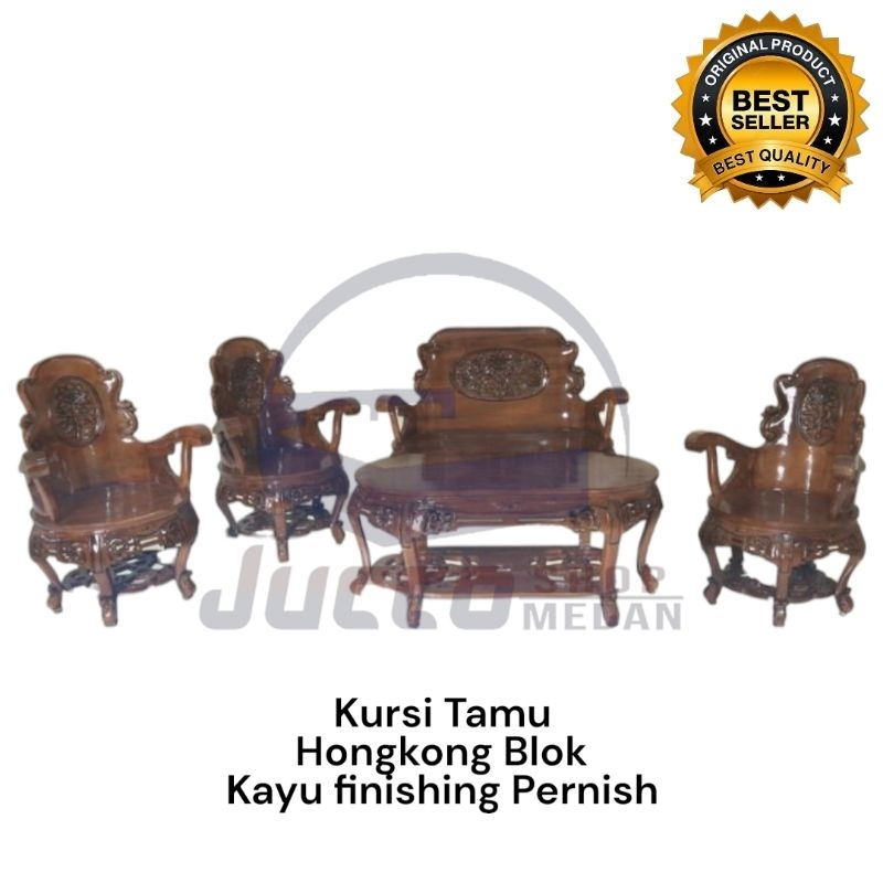 [ JUCCO ] Kursi Tamu Kayu Jepara set Meja Tamu Ukir - Soda Tamu Minimalis 3211 - Sofa Kayu Jepara He