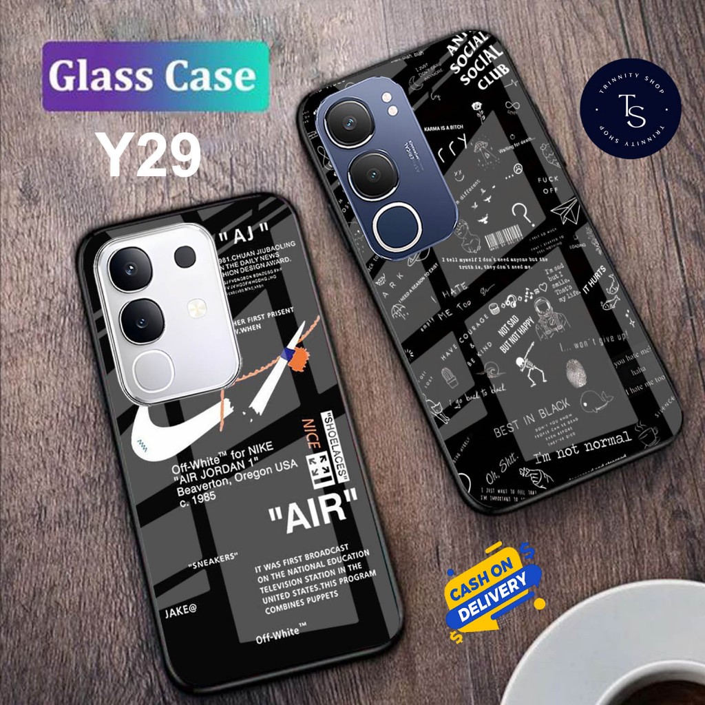 Softcase Kaca For VIVO Y29 (4G) & VIVO Y29 (5G) - Case Handphone For VIVO Y29 (4G) & VIVO Y29 (5G) [