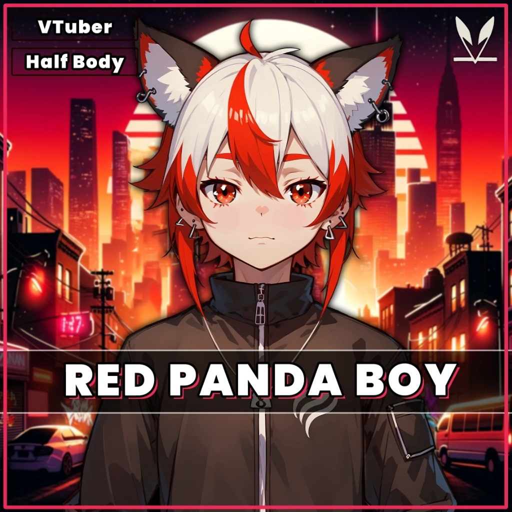 Vtuber / Live2d (Premade & Siap Pakai) - Red Panda Boy