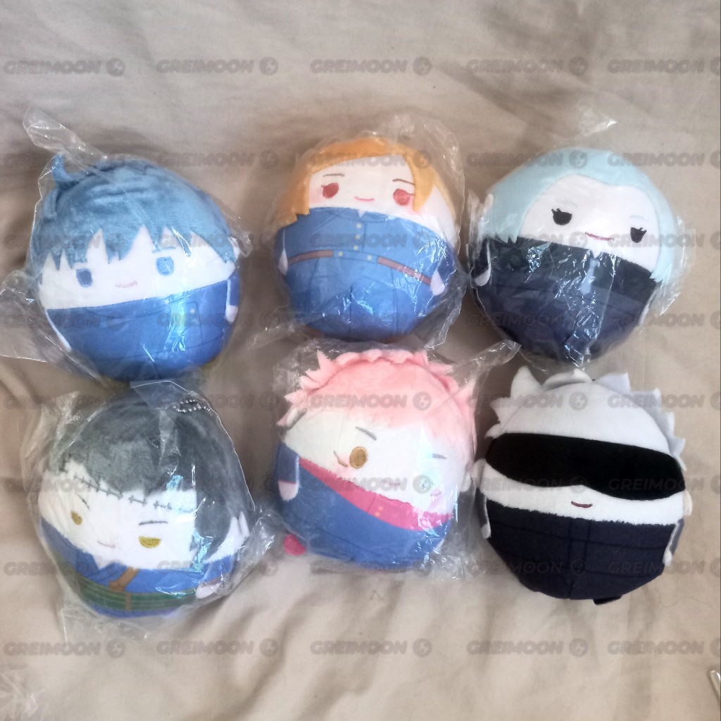 Gantungan Boneka Plush Fuwakororin Jujutsu Kaisen Nuikuji Kenjaku, Nobara, Yuji, Mei Mei, Gojo, Yuta