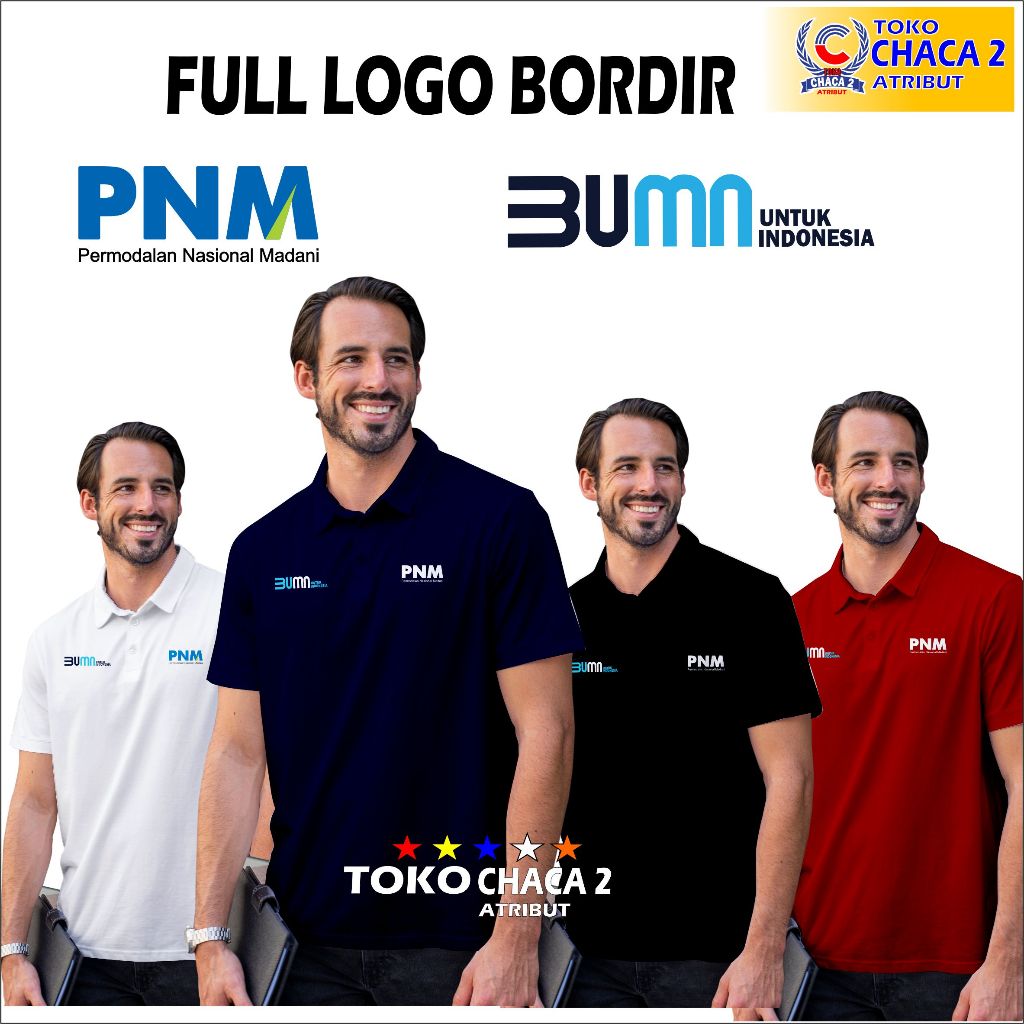 PNM - kaos kerah polo katun pnm - kaos kerah pnm - baju kaos kerah pnm - seragam pnm - kaos kerah bu