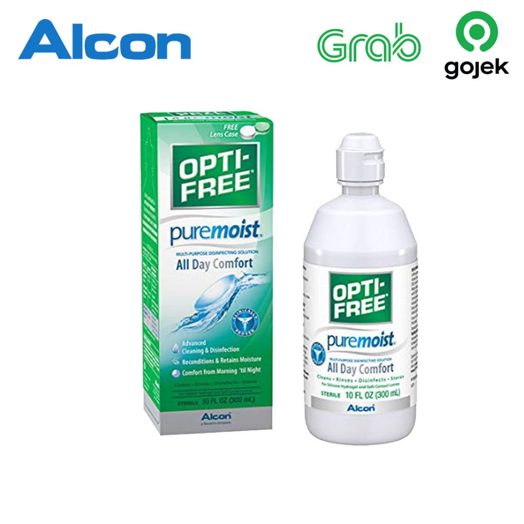 Lensza | Optifree Pure Moist 300ml | Opti-Free Pure Moist | Cairan Softlens Opti Free by Alcon