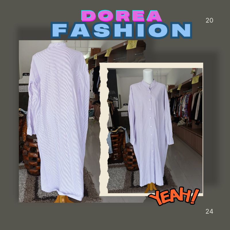 tunic wanita warna ungu–oversize