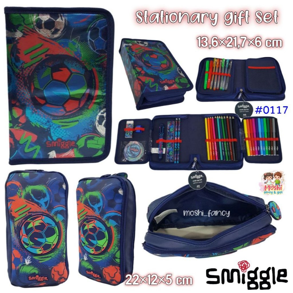 

Smiggle Midi Zip Kit Stationary Gift Set Bola / Pencil Case Smiggle Ball / Alat Tulis Soccer Smiggle Anak Laki-Laki Boy / Tempat Pensil Bola Soccer
