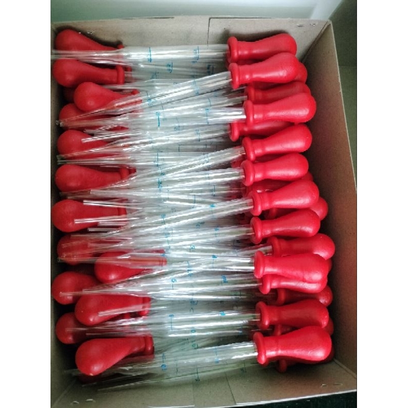 pipet tetes kaca 1ml 2ml skala biru tipis isi 100pcs/box