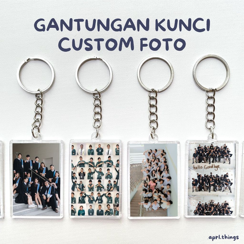 [25PCS] SOUVENIR GANTUNGAN KUNCI CUSTOM FOTO / pernikahan wisuda ulang tahun resign kelulusan lebara