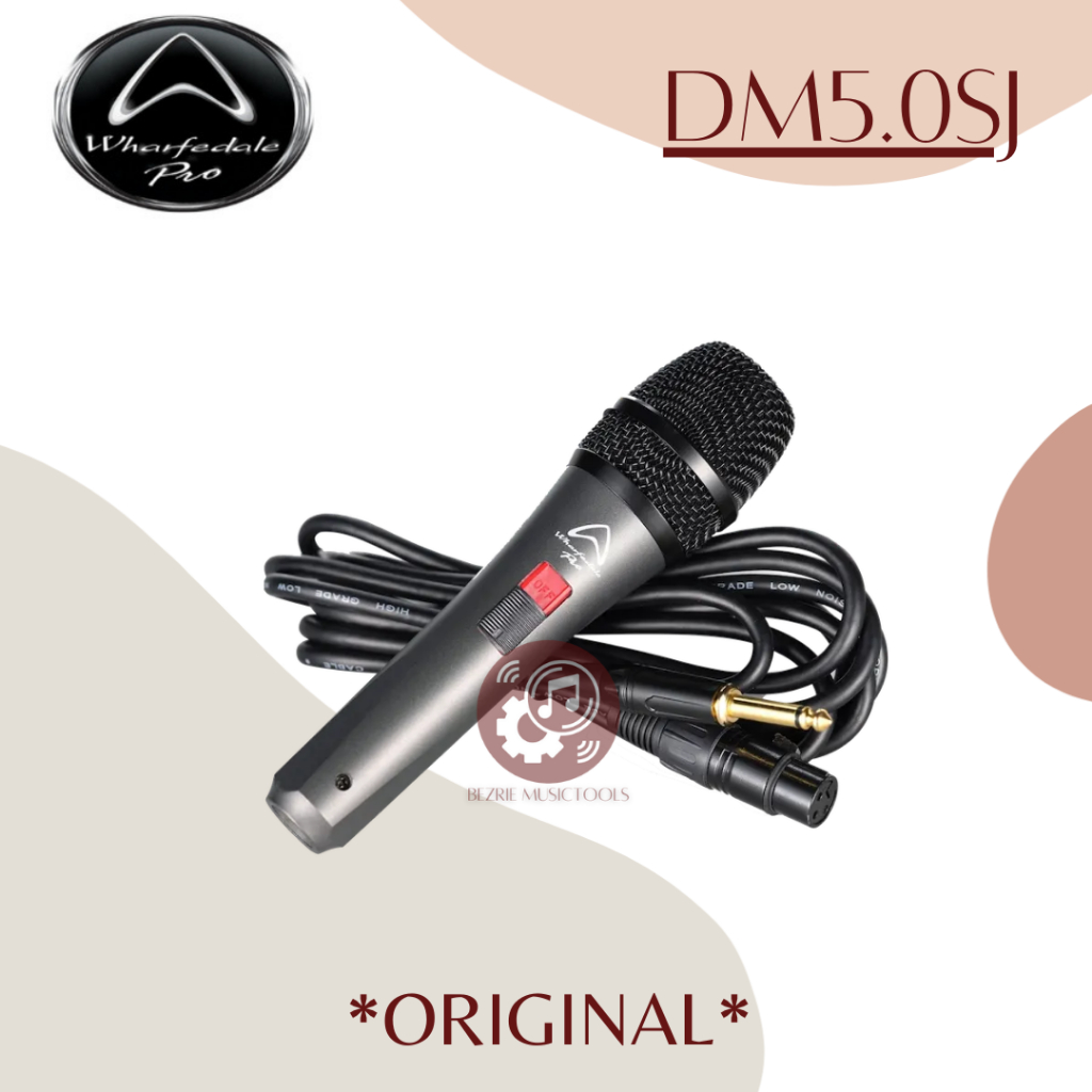 Wharfedale Pro DM5.0SJ Dynamic Microphone Kabel Original DM5.0 SJ