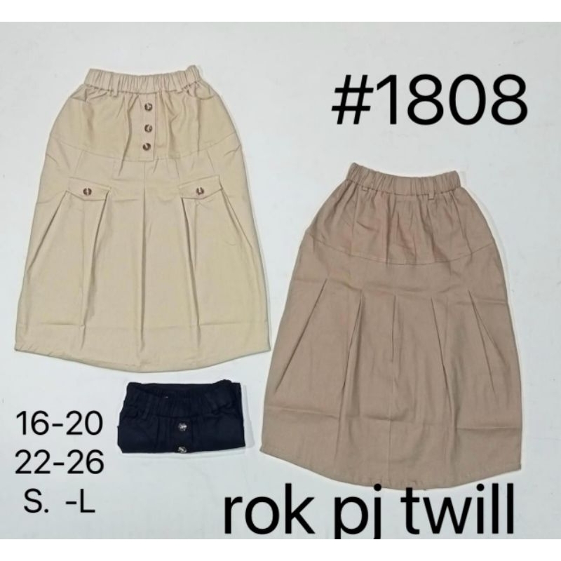 BAWAHAN WANITA ROK PANJANG TWILL 1808 | BAWAHAN ROK PANJANG TWILL | BAWAHAN ROK TWILL
