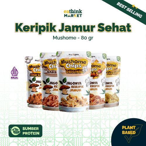 

Camilan Sehat Keripik Jamur Mushome Chips - Mushome 80 gr