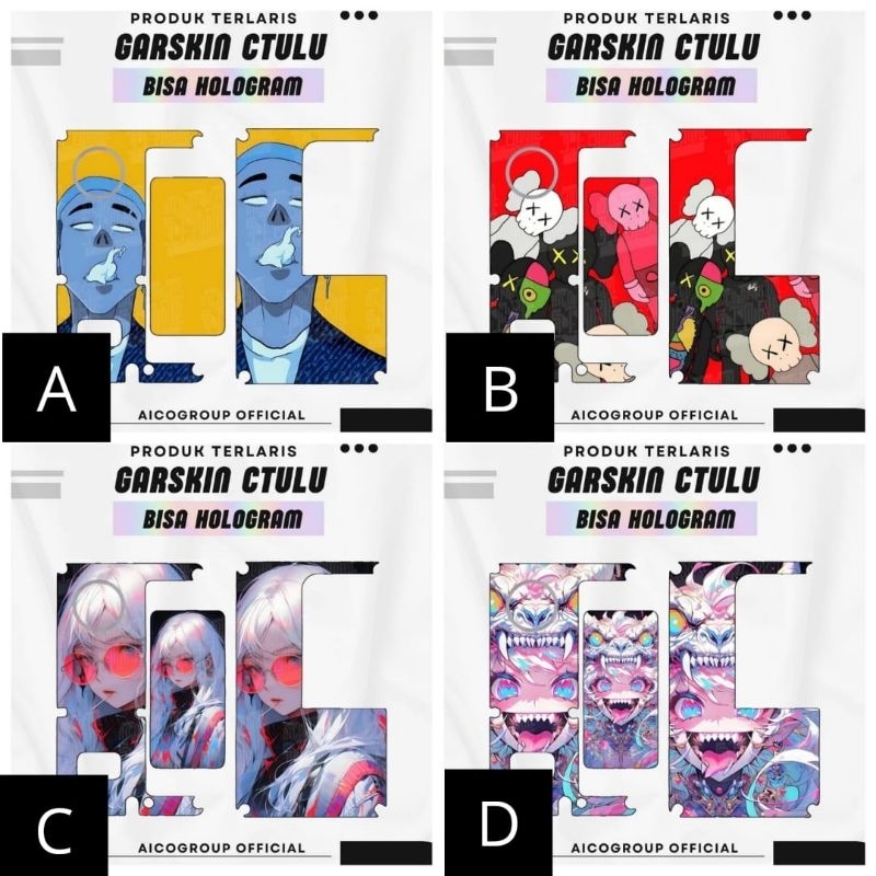 

Premium innneerrr Garskin Cthl Hologram Full Motif Dan Anti Gores