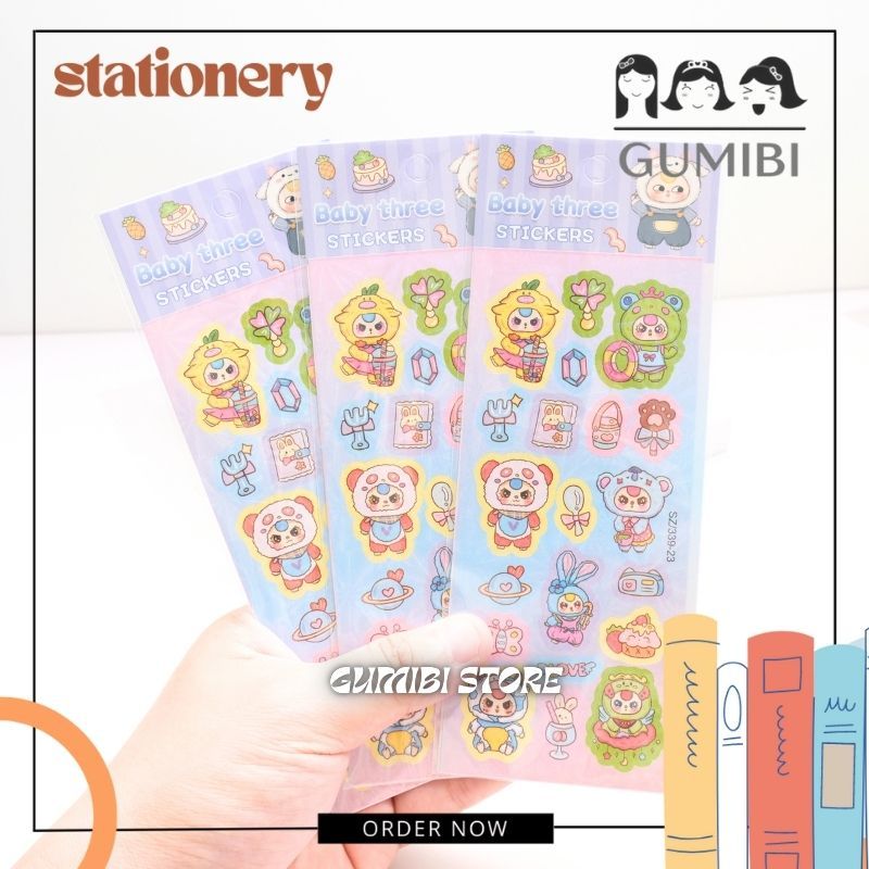 

STIKER ALB BABY THREE STIKER HOLOGRAM STICKER BABY THREE CUTE LUCU TERMURAH