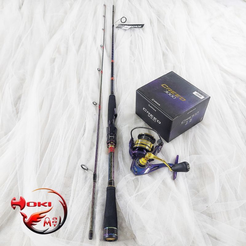 FREE SENAR & KAIL Joran set spinning Iroly Freedom & reel Iroly Creed/ joran spinning fuji