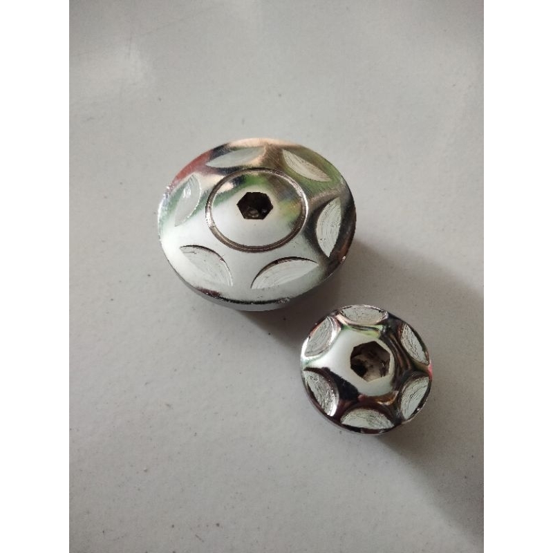 BAUT TUTUP KOIN BAK MAGNET HONDA CB GL MEGAPRO TIGER SUPRA ASTREA GRAND C70 WAVE BESI KROM CHROME