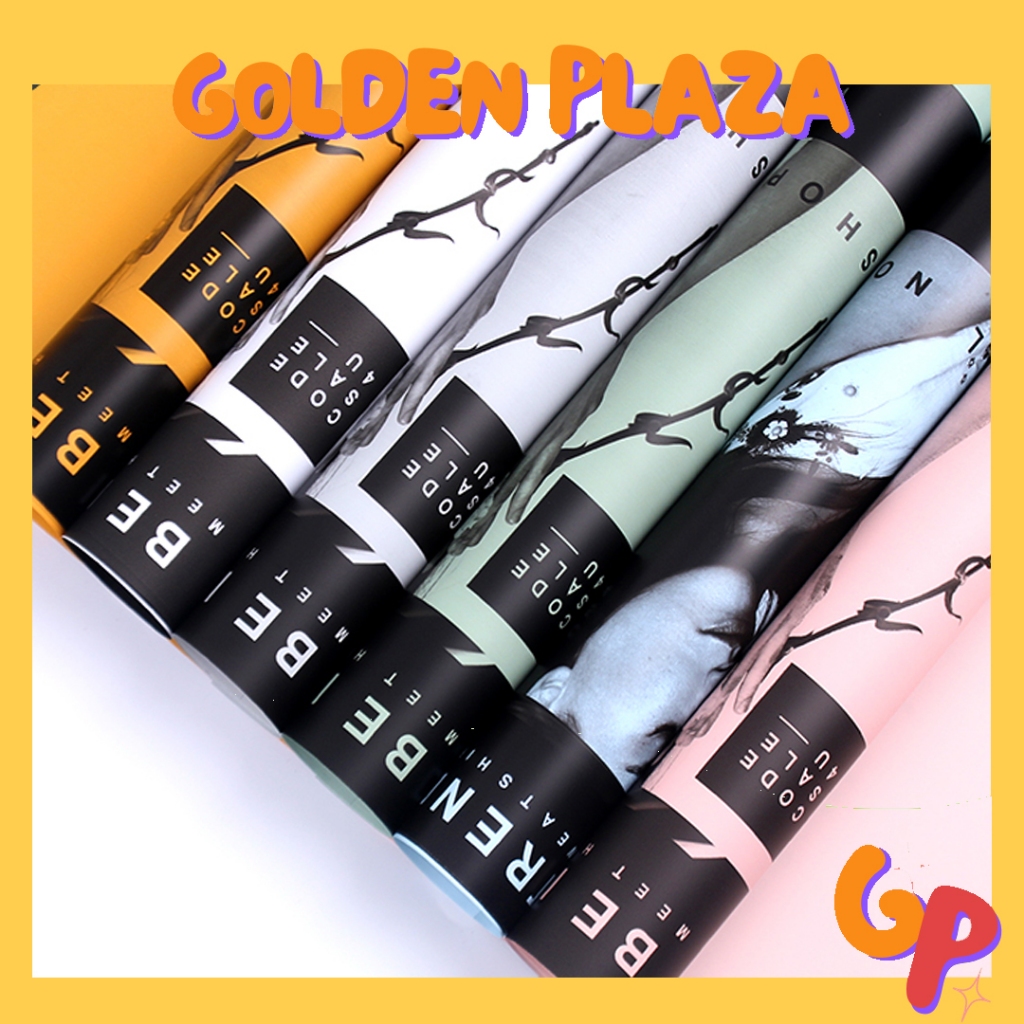 

(20 LEMBAR) Flower Wrapping Cellophane Paper Motif Majalah Magazine Paper Kertas Buket Bunga Paper KB6014