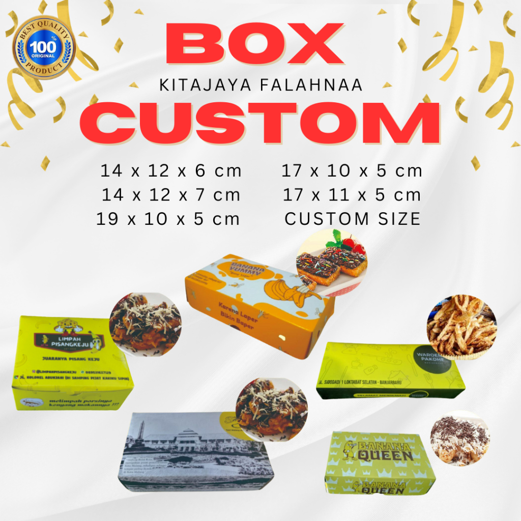 

(ALL VARIAN SIZE) CUSTOM BOX PISANG KEJU