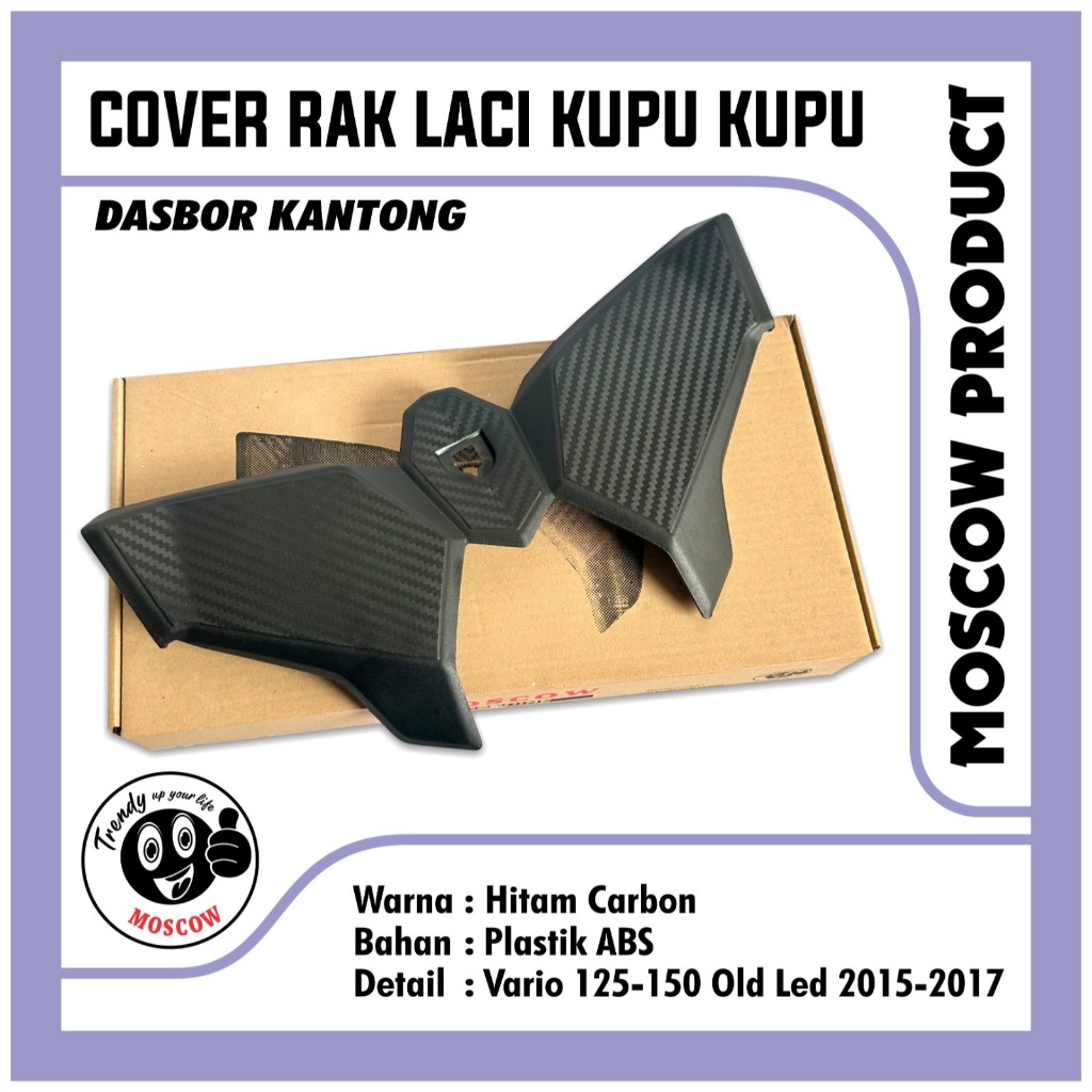COVER RAK LACI DASBOR MOTOR model KUPU-KUPU UNTUK MOTOR VARIO 125 150 OLD LED  TAHUN 2015 - 2017 DAS