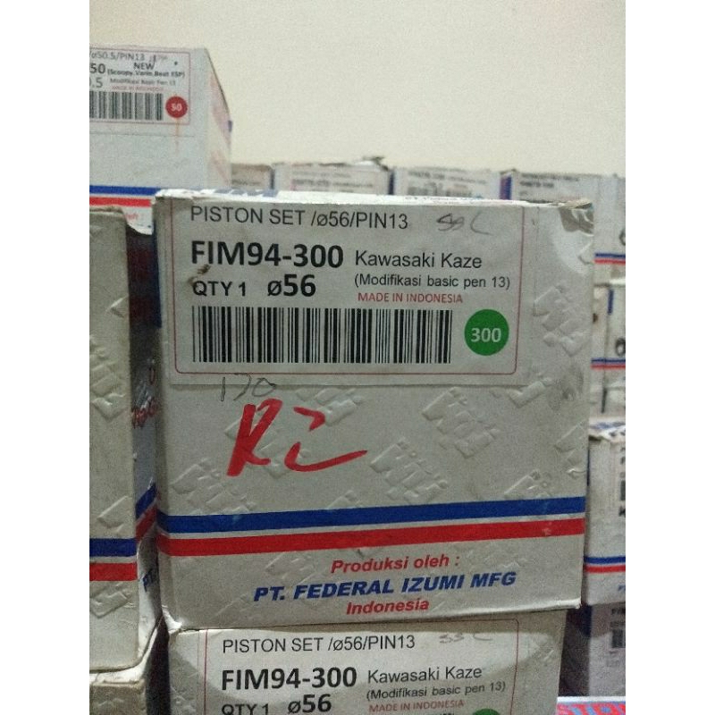 Piston / Seher Fim Kawasaki Kaze Pin 13 Diameter 56mm Oversize 300