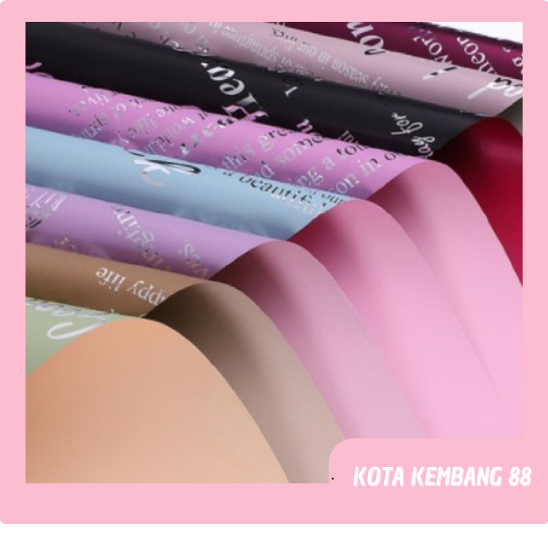 

20 LEMBAR Kertas Buket Bunga Dua Warna Cellophane Flower Wrapping BiColor Waterproof KB107