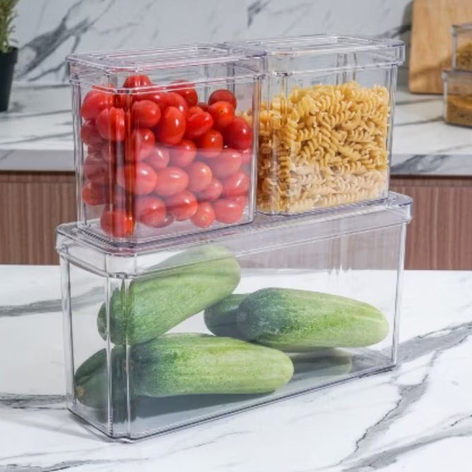 Valenca Size M 3pcs Toples Plastik Bening Wadah Bumbu Kecil Transparan Wadah Mika Anti Pecah Food Gr