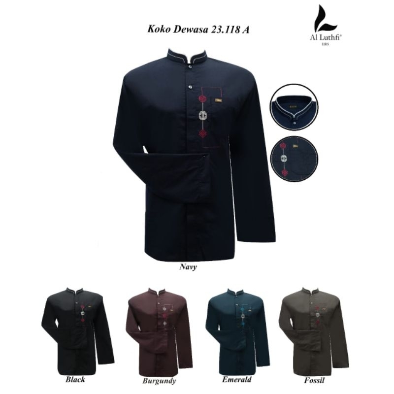 AL-LUTHFI koko lengan panjang varian warna