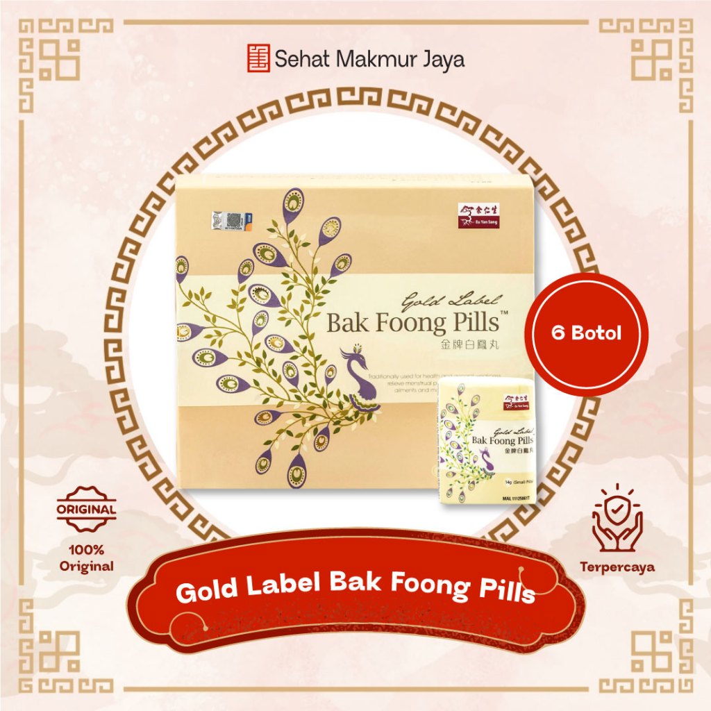 Bak Foong Pills Gold Label Pehong Wan Isi 6 botol