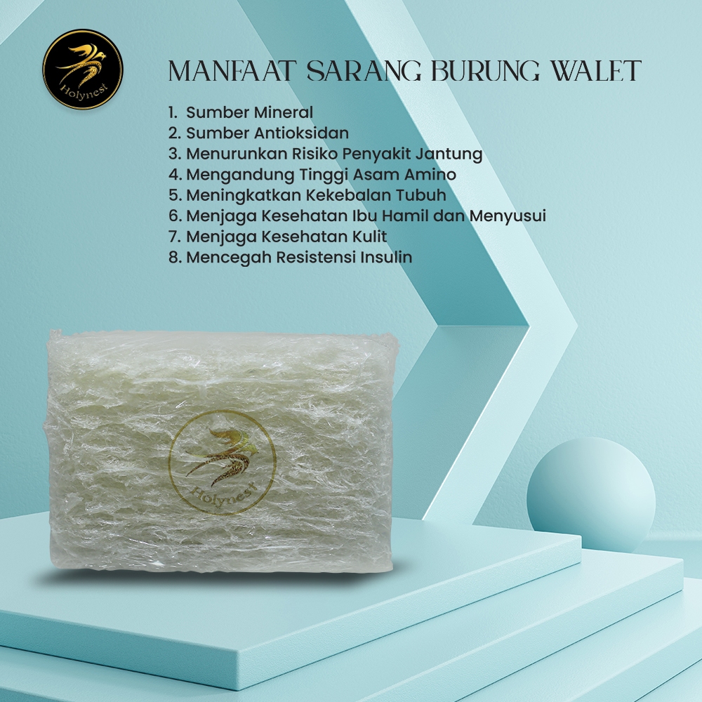 

Holynest Bird Nest Kering dan Organic Premium Indomie A (IS Grade A) 250 gr