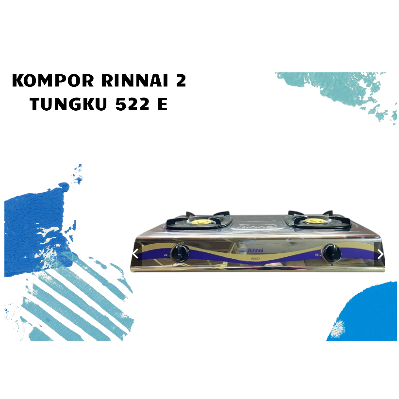KOMPOR GAS 2 TUNGKU RINNAI 522 E KOMPOR RINNAI 2 TUNGKU KOMPOR GAS