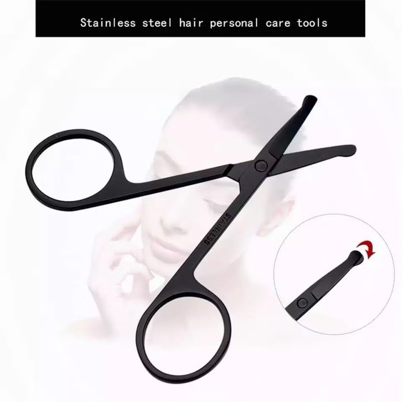 Gunting Cukur Kecil Bulu Hidung Mata Ujung Tumpul Stainless Steel — 8